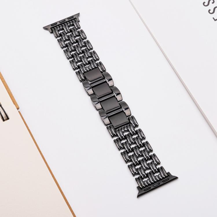 For Apple Watch 46mm / 49mm / 45mm / 44mm Five-bead Stripe Stainless Steel Watch Band