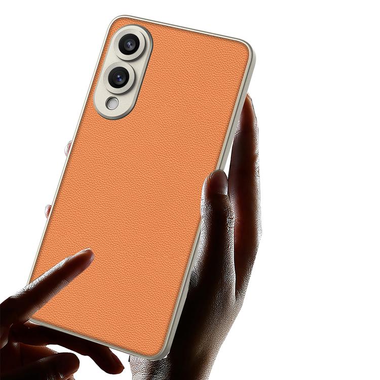 For Samsung Galaxy S25 Edge 5G GKK Metal Paint Skin Feel Leather Full Coverage Phone Case