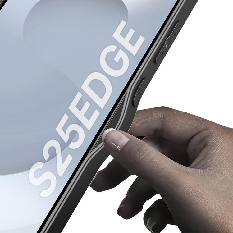 For Samsung Galaxy S25 Edge 5G GKK Metal Paint Skin Feel Leather Full Coverage Phone Case