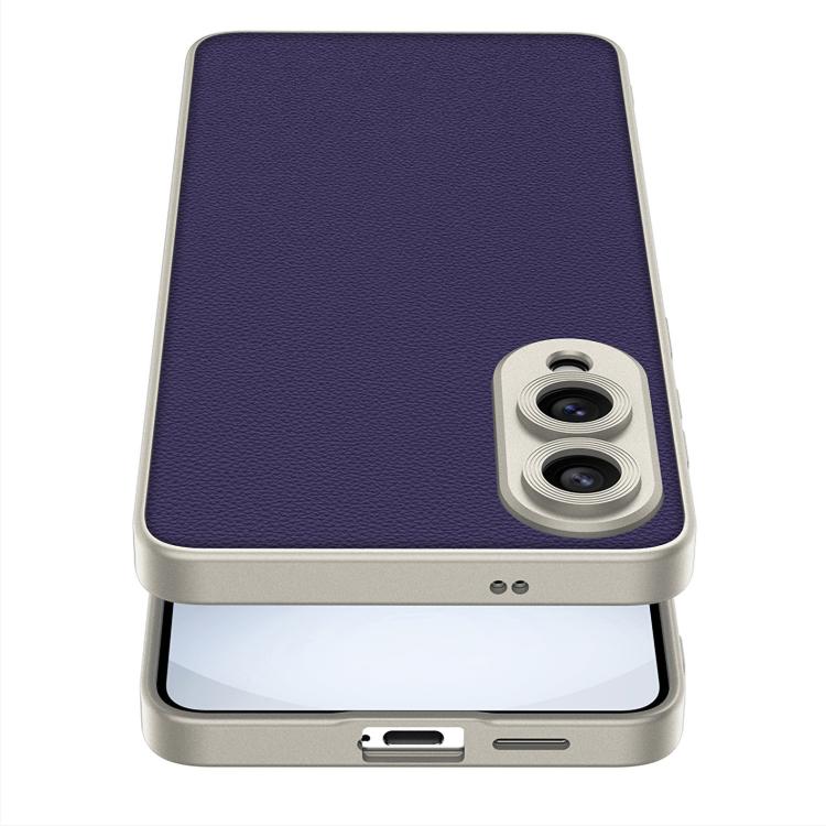 For Samsung Galaxy S25 Edge 5G GKK Metal Paint Skin Feel Leather Full Coverage Phone Case
