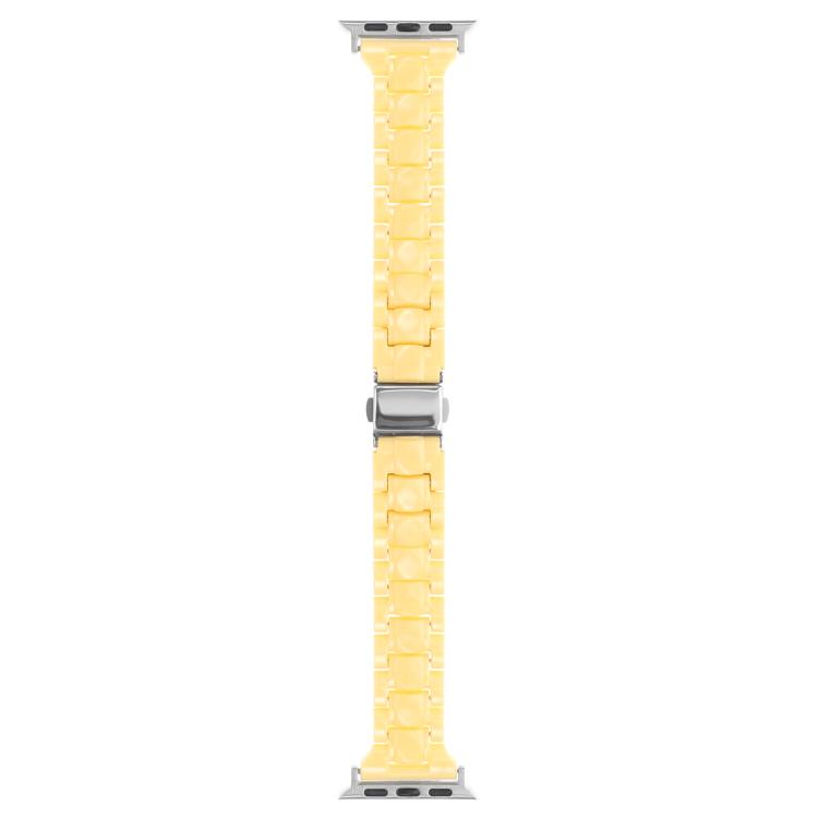 For Apple Watch 46mm / 49mm / 45mm / 44mm Small Waist Rhombus Three-bead Resin Watch Band