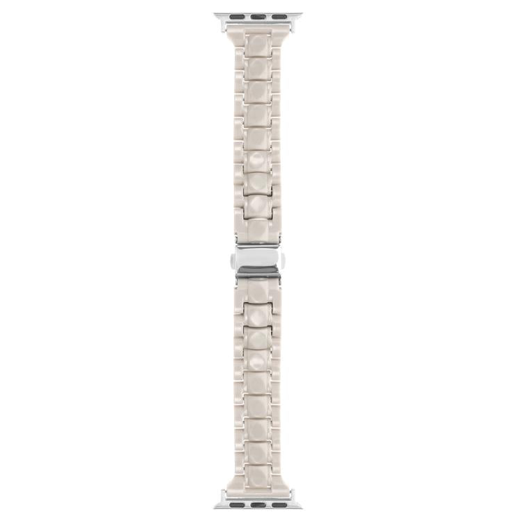 For Apple Watch 42mm / 41mm / 40mm / 38mm Small Waist Rhombus Three-bead Resin Watch Band