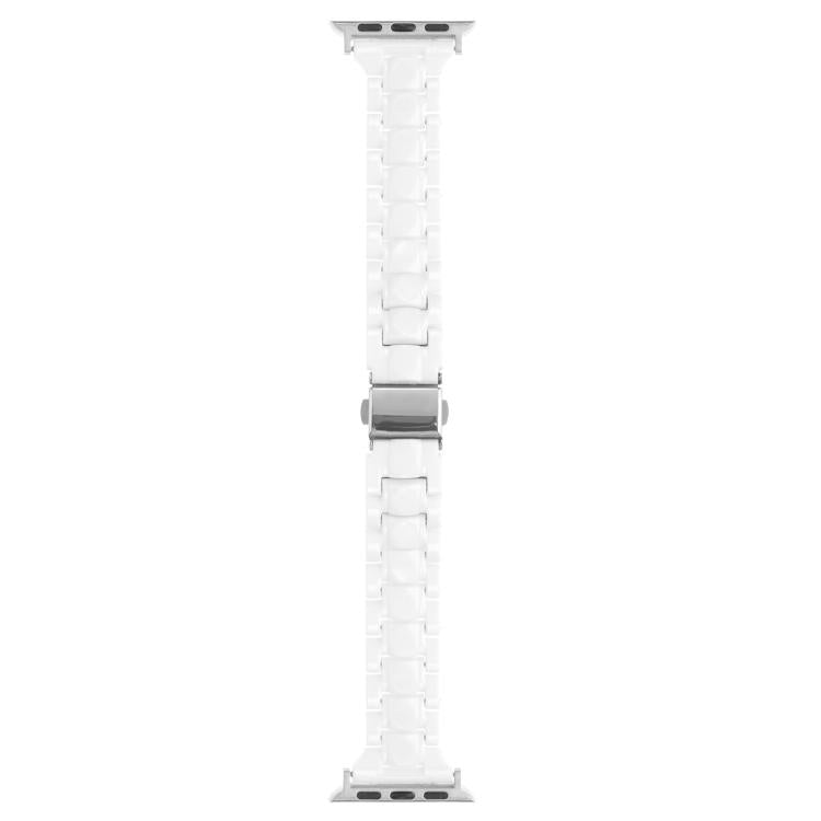 For Apple Watch 42mm / 41mm / 40mm / 38mm Small Waist Rhombus Three-bead Resin Watch Band