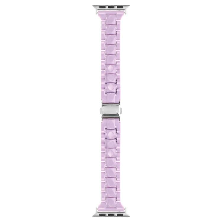 For Apple Watch 42mm / 41mm / 40mm / 38mm Small Waist Rhombus Three-bead Resin Watch Band