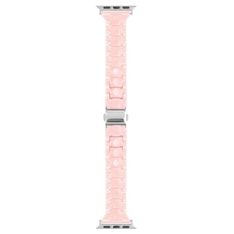 For Apple Watch 42mm / 41mm / 40mm / 38mm Small Waist Rhombus Three-bead Resin Watch Band