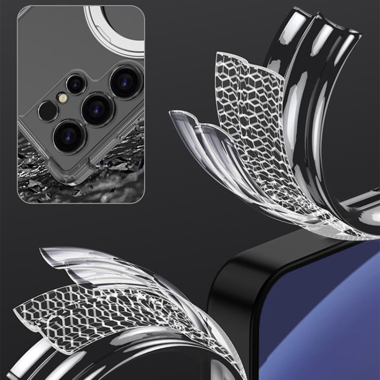 For Samsung Galaxy S25 Ultra 5G GKK Airbag Full Coverage PC Phone Case with Rotating Holder, Not Included Pen