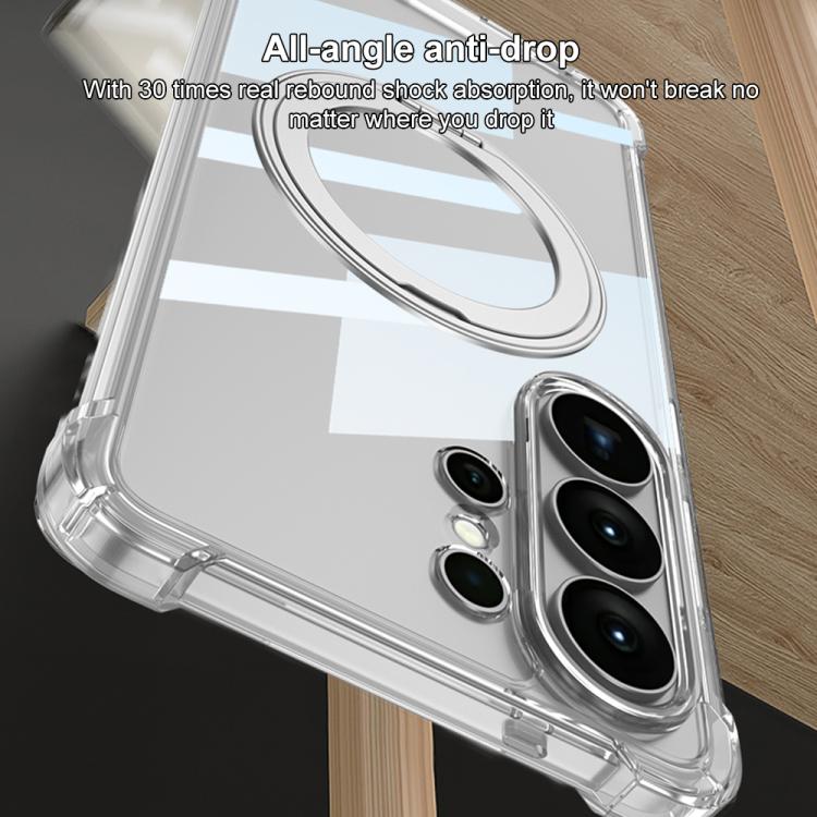 For Samsung Galaxy S26 Ultra 5G GKK Airbag Full Coverage PC Phone Case with Rotating Holder, Not Included Pen