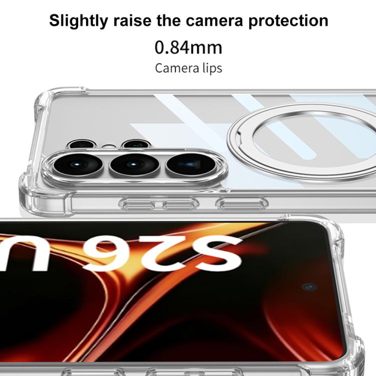 For Samsung Galaxy S26 Ultra 5G GKK Airbag Full Coverage PC Phone Case with Rotating Holder, Not Included Pen