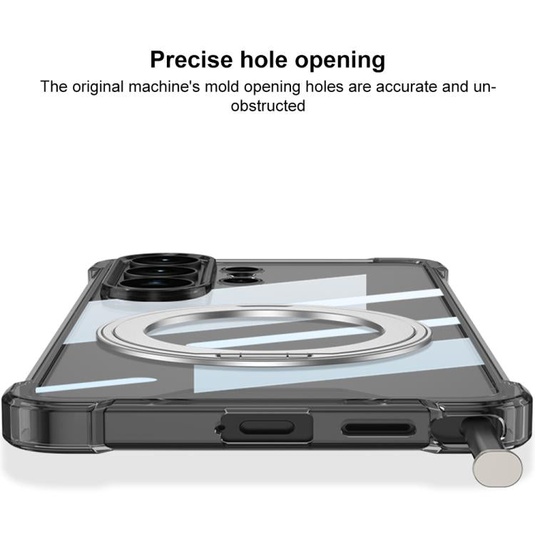 For Samsung Galaxy S26 Ultra 5G GKK Airbag Full Coverage PC Phone Case with Rotating Holder, Not Included Pen