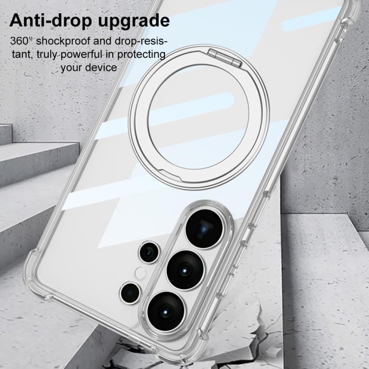 For Samsung Galaxy S26 Ultra 5G GKK Airbag Full Coverage PC Phone Case with Rotating Holder, Not Included Pen
