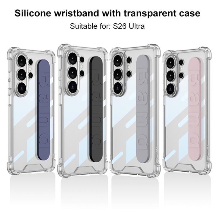 For Samsung Galaxy S26 Ultra 5G GKK Airbag Silicone Wristband Phone Case, Not Included Pen