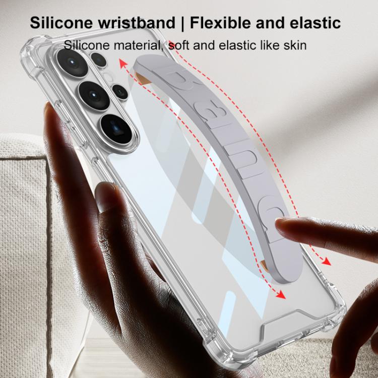 For Samsung Galaxy S26 Ultra 5G GKK Airbag Silicone Wristband Phone Case, Not Included Pen