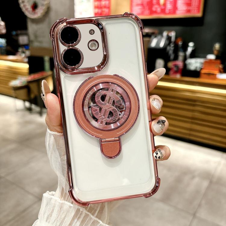 For iPhone 11 Space MagSafe Holder Phone Case with Lens Film