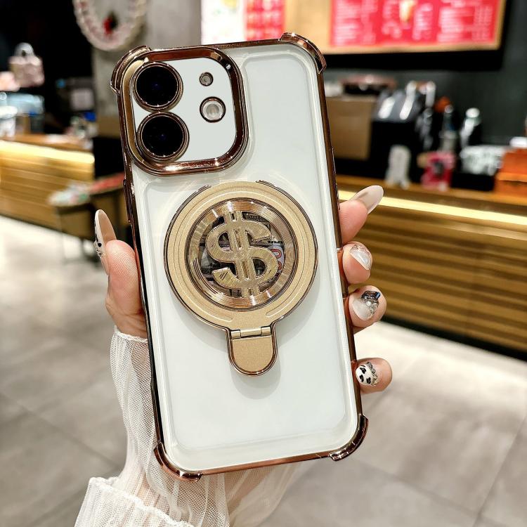 For iPhone 12 Space MagSafe Holder Phone Case with Lens Film