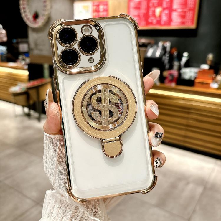 For iPhone 12 Pro Max Space MagSafe Holder Phone Case with Lens Film
