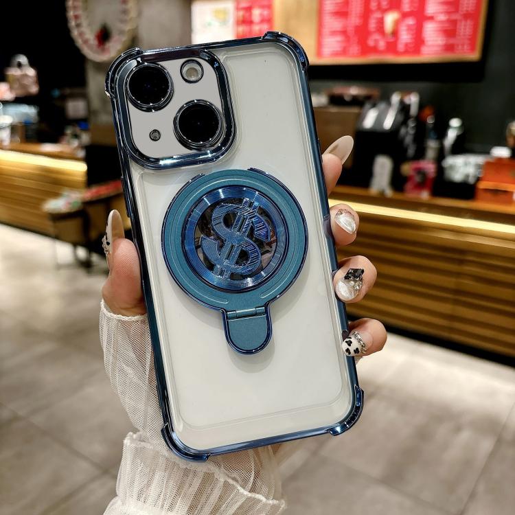 For iPhone 13 Space MagSafe Holder Phone Case with Lens Film