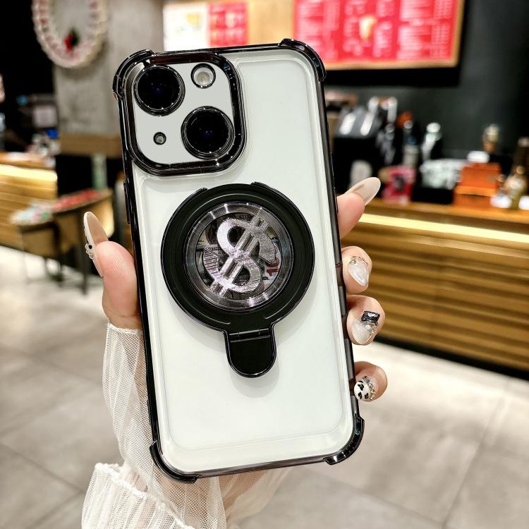 For iPhone 14 Space MagSafe Holder Phone Case with Lens Film