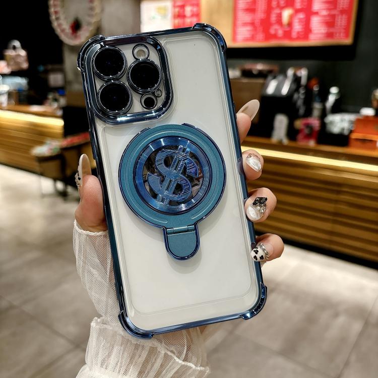 For iPhone 14 Pro Space MagSafe Holder Phone Case with Lens Film