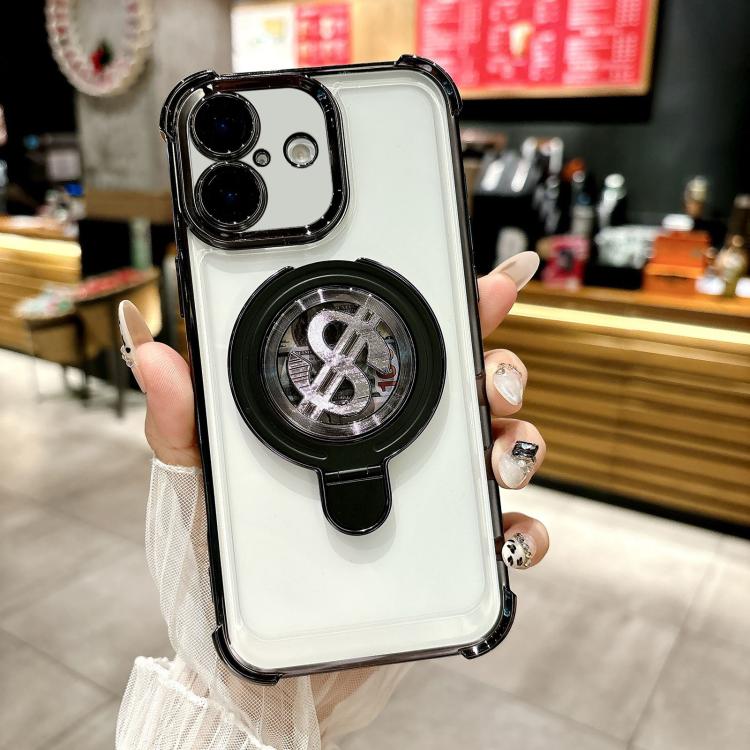 For iPhone 16 Space MagSafe Holder Phone Case with Lens Film