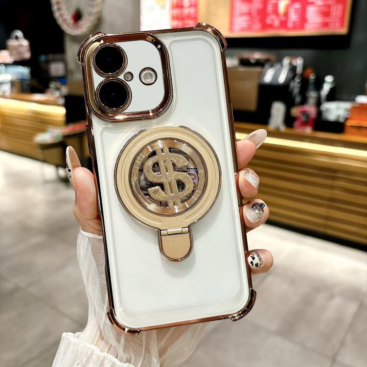 For iPhone 16 Space MagSafe Holder Phone Case with Lens Film