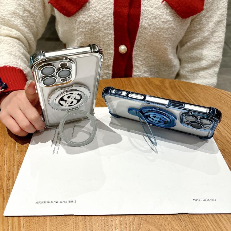 For iPhone 14 Space MagSafe Holder Phone Case with Lens Film