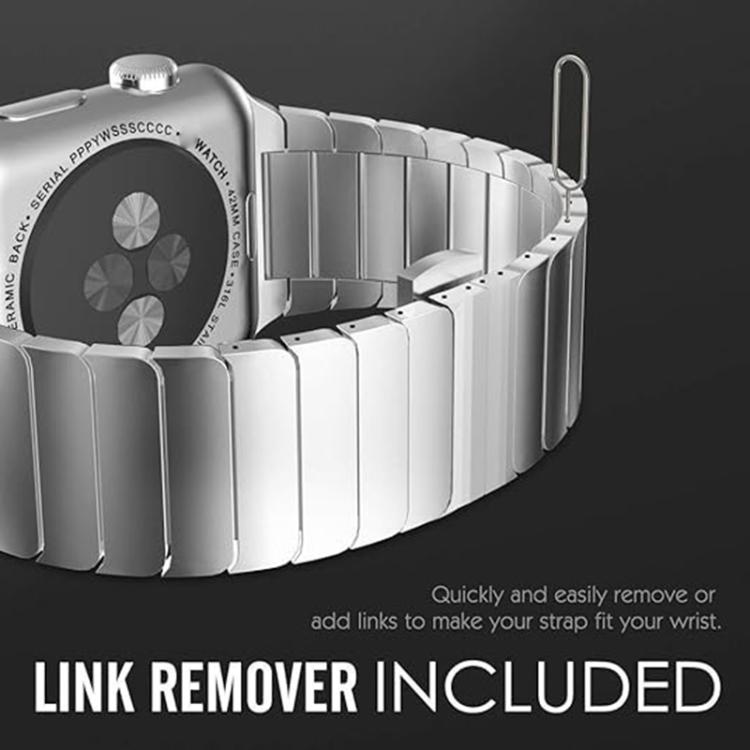 For Apple Watch 46mm / 49mm / 45mm / 44mm Butterfly Clasp One-Bead Titanium Alloy Watch Band