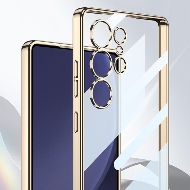 For Samsung Galaxy S25 Ultra 5G GKK Plating Transparent TPU Phone Case