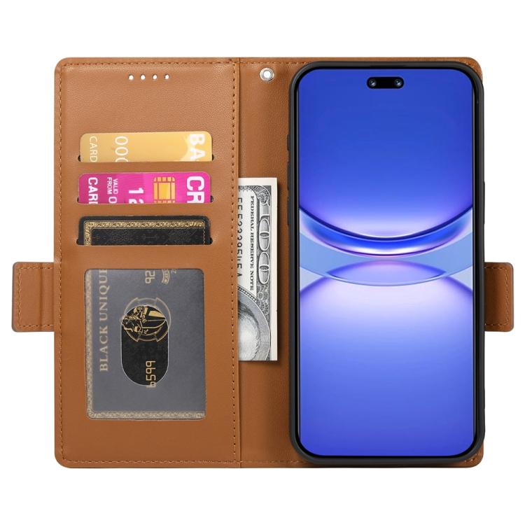 For Huawei nova 13 Pro Side Buckle Magnetic Frosted Leather Phone Case