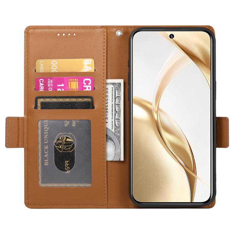 For Huawei nova 14 Pro Side Buckle Magnetic Frosted Leather Phone Case