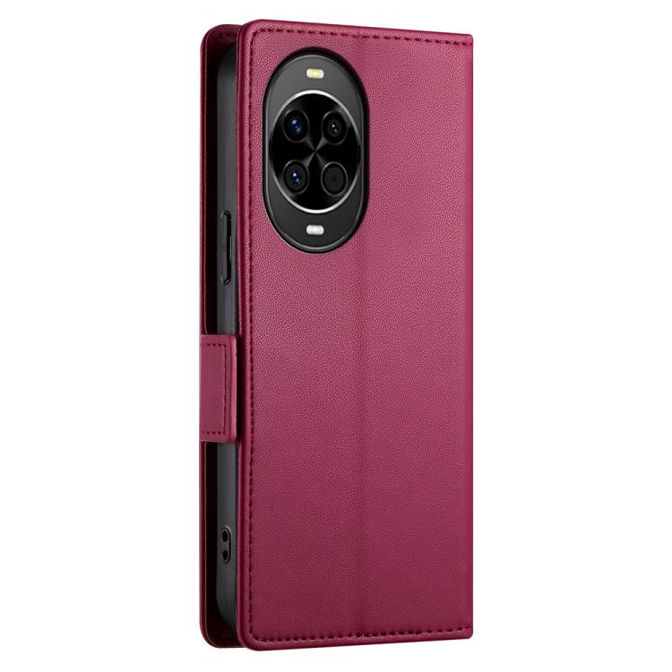 For Huawei nova 14 Side Buckle Magnetic Frosted Leather Phone Case