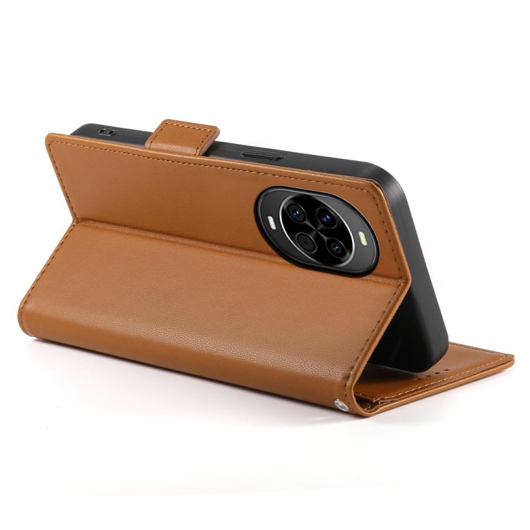For Huawei nova 14 Side Buckle Magnetic Frosted Leather Phone Case