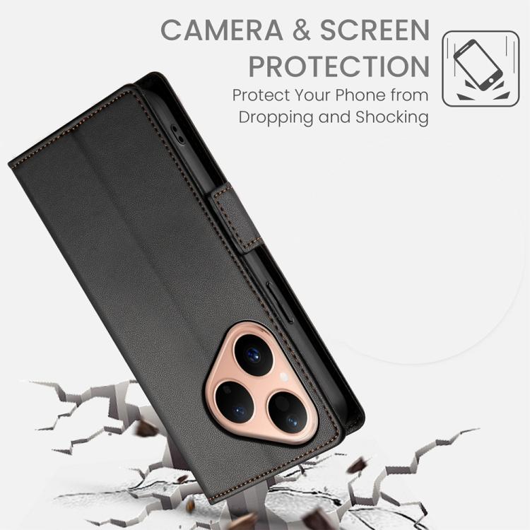For Huawei Pura 80 5G Side Buckle Magnetic Frosted Leather Phone Case