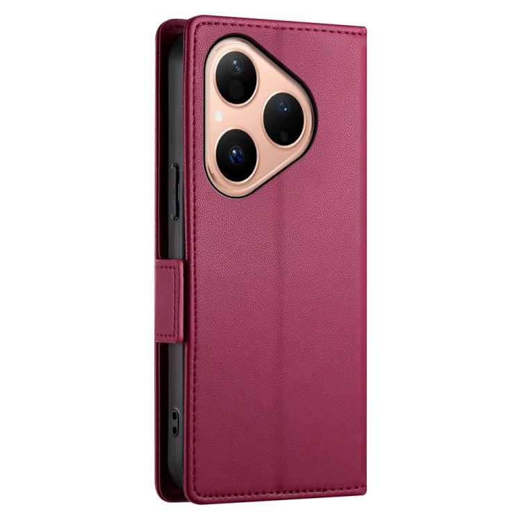 For Huawei Pura 80 5G Side Buckle Magnetic Frosted Leather Phone Case