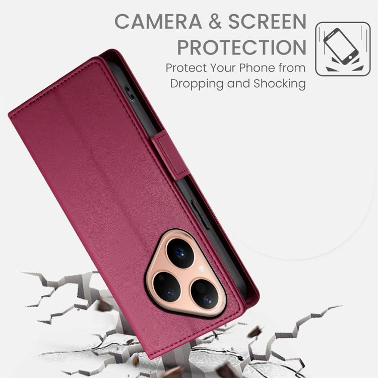 For Huawei Pura 80 5G Side Buckle Magnetic Frosted Leather Phone Case