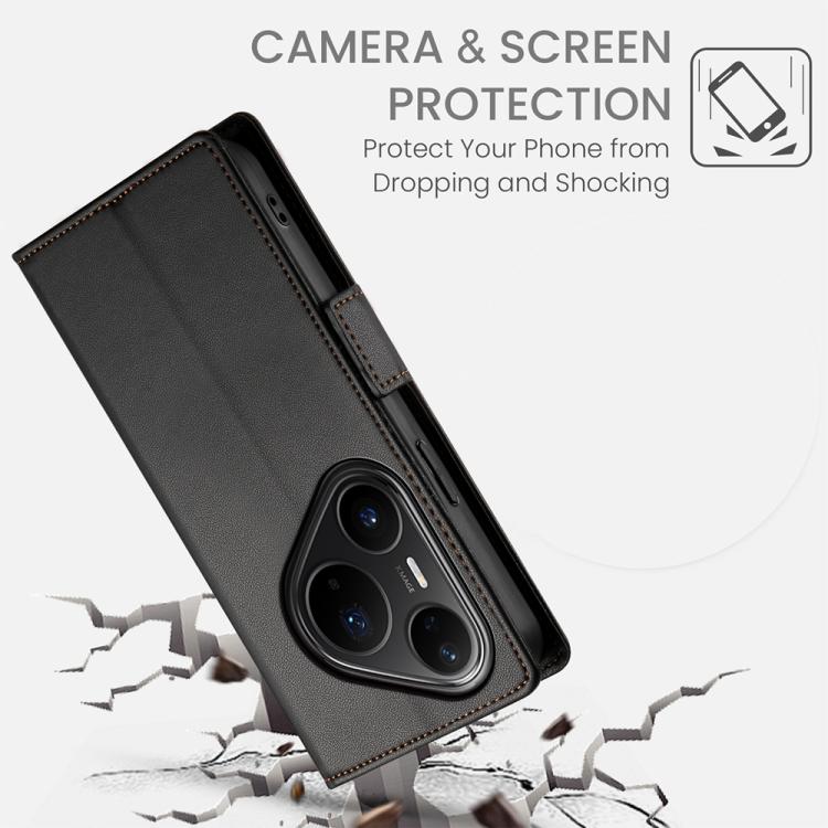 For Huawei Pura 80 Ultra 5G Side Buckle Magnetic Frosted Leather Phone Case