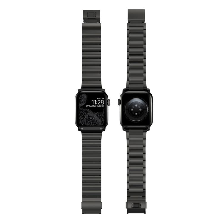 For Apple Watch 46mm / 49mm / 45mm / 44mm Norman Clasp One-Bead Stainless Steel Watch Band