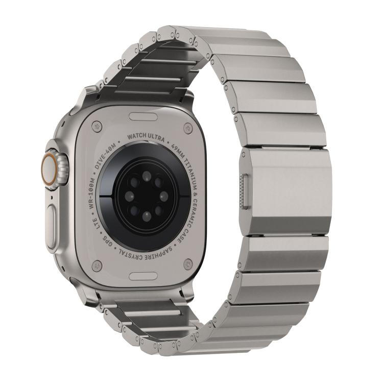 For Apple Watch 46mm / 49mm / 45mm / 44mm Norman Clasp One-Bead Stainless Steel Watch Band