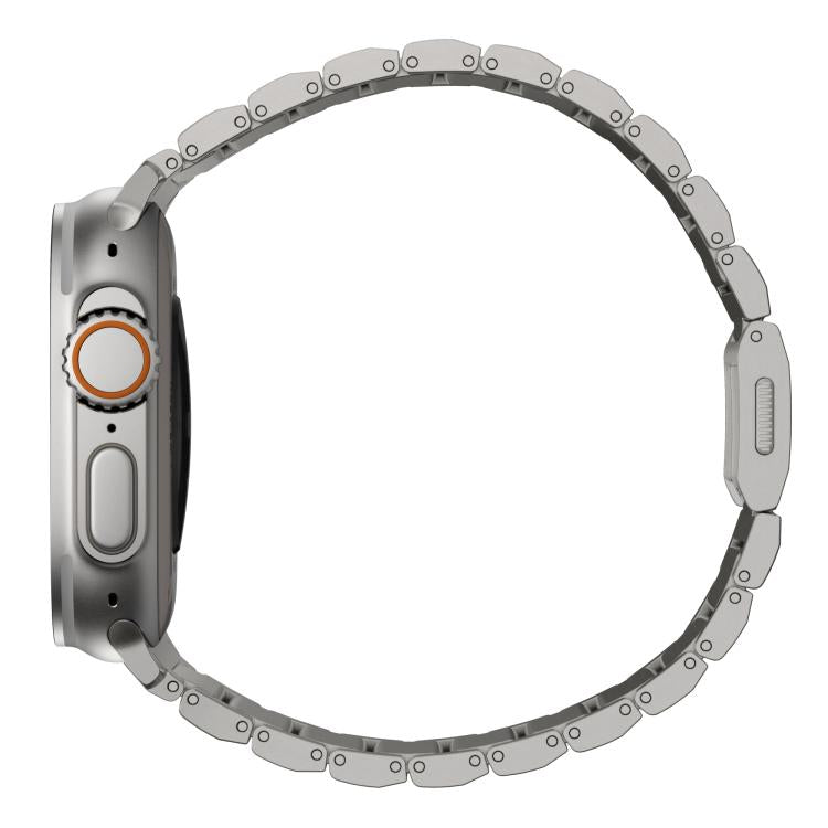 For Apple Watch 46mm / 49mm / 45mm / 44mm Norman Clasp One-Bead Stainless Steel Watch Band