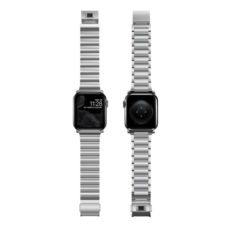 For Apple Watch 46mm / 49mm / 45mm / 44mm Norman Clasp One-Bead Stainless Steel Watch Band