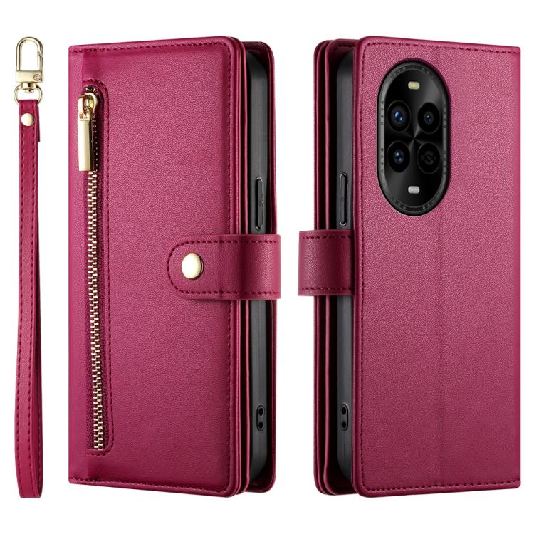 For Huawei nova 13 Pro Nine Card-slot Zipper Wallet Bag Leather Phone Case