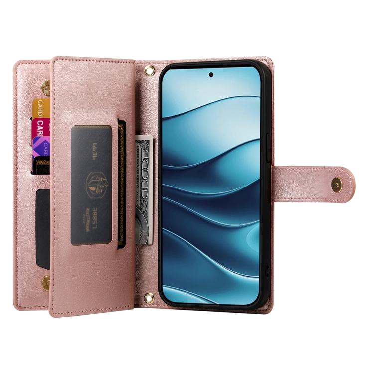 For Huawei nova 13 Pro Nine Card-slot Zipper Wallet Bag Leather Phone Case