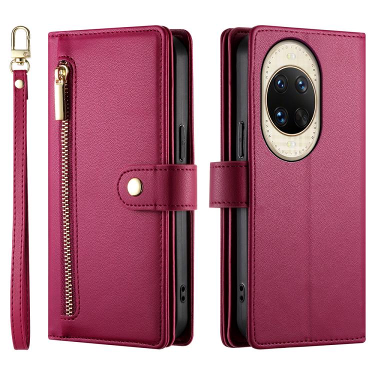 For Huawei nova 14 Ultra Nine Card-slot Zipper Wallet Bag Leather Phone Case