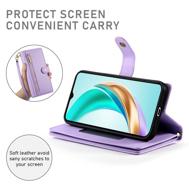 For Huawei nova 14 Ultra Nine Card-slot Zipper Wallet Bag Leather Phone Case