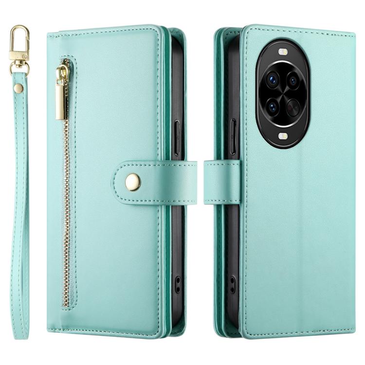 For Huawei nova 14 Pro Nine Card-slot Zipper Wallet Bag Leather Phone Case