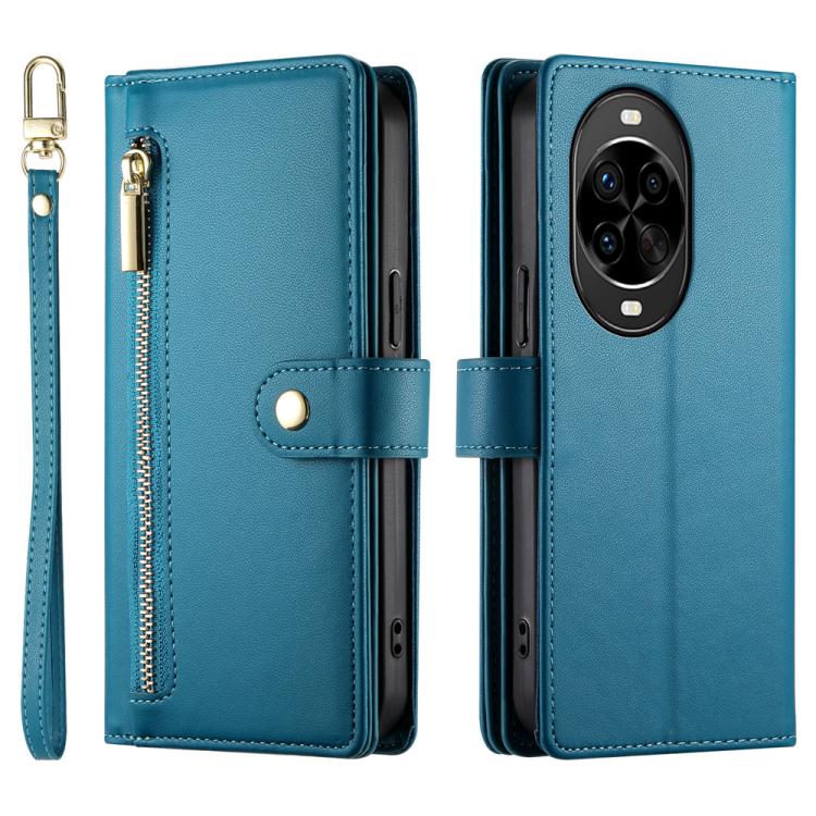 For Huawei nova 14 Pro Nine Card-slot Zipper Wallet Bag Leather Phone Case