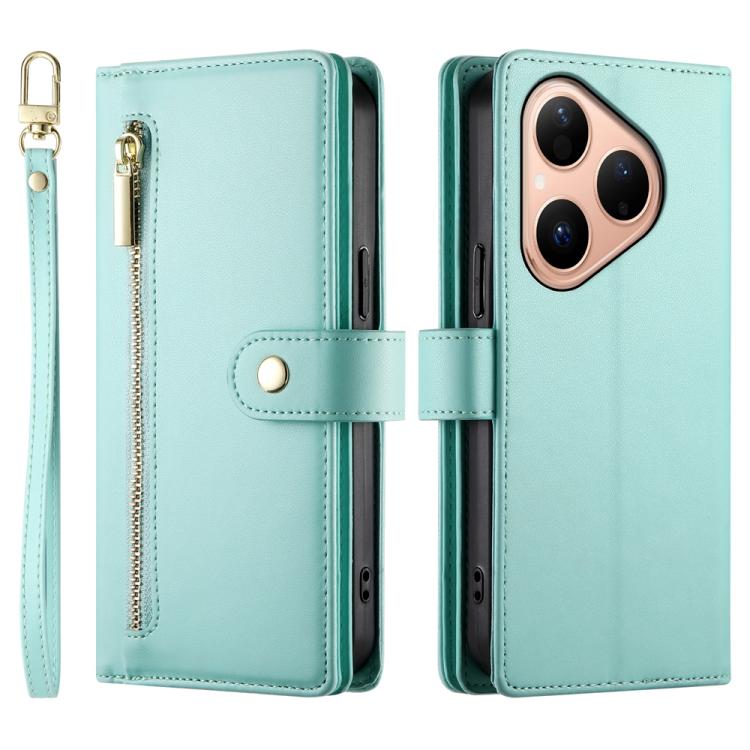 For Huawei Pura 80 5G Nine Card-slot Zipper Wallet Bag Leather Phone Case