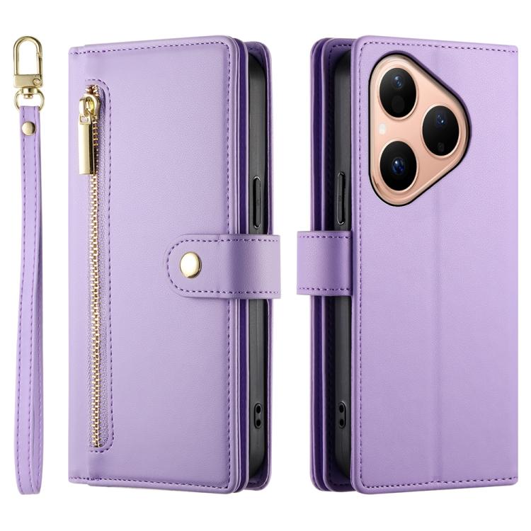 For Huawei Pura 80 5G Nine Card-slot Zipper Wallet Bag Leather Phone Case