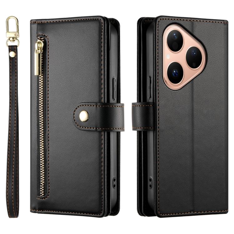 For Huawei Pura 80 5G Nine Card-slot Zipper Wallet Bag Leather Phone Case