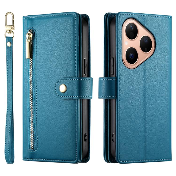 For Huawei Pura 80 5G Nine Card-slot Zipper Wallet Bag Leather Phone Case