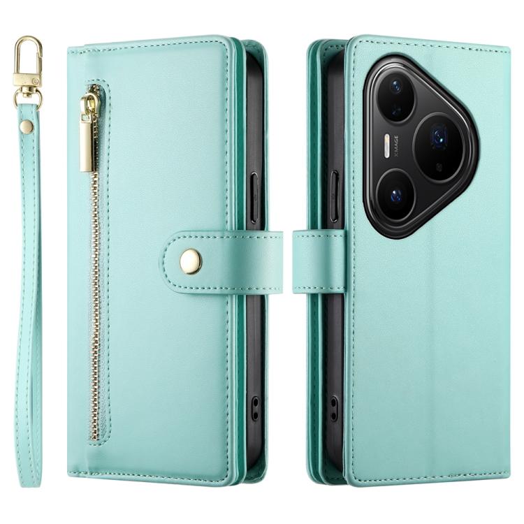 For Huawei Pura 80 Pro 5G / Pura 80 Pro+ 5G Nine Card-slot Zipper Wallet Bag Leather Phone Case